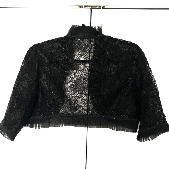 🔥Badgley Mischka Lace Crop Bolero - Picture 2 of 2